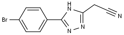 2-(5-(4-bromophenyl)-4H-1,2,4-triazol-3-yl)acetonitrile Struktur