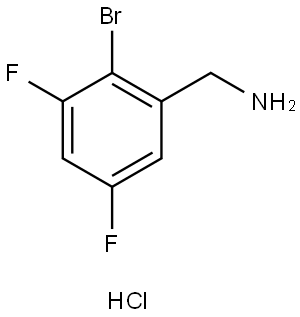 (2-Bromo-3,5-difluorophenyl)methanamine hydrochloride Struktur