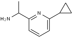 1-(6-环丙基吡啶-2-基)乙胺,1256812-93-7,结构式