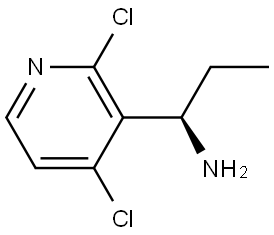 (1R)-1-(2,4-DICHLORO(3-PYRIDYL))PROPYLAMINE Structure