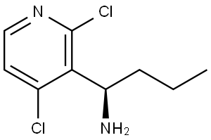 (1R)-1-(2,4-DICHLORO(3-PYRIDYL))BUTYLAMINE 结构式