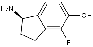 (1R)-1-amino-4-fluoro-2,3-dihydro-1H-inden-5-ol Structure