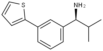 (1S)-2-METHYL-1-(3-(2-THIENYL)PHENYL)PROPYLAMINE 结构式