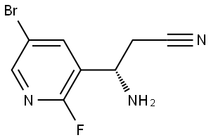 (3S)-3-AMINO-3-(5-BROMO-2-FLUOROPYRIDIN-3-YL)PROPANENITRILE Structure