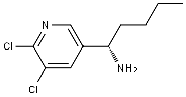 (1S)-1-(5,6-DICHLORO(3-PYRIDYL))PENTYLAMINE 结构式