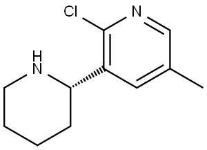2-CHLORO-5-METHYL-3-[(2S)-PIPERIDIN-2-YL]PYRIDINE Structure