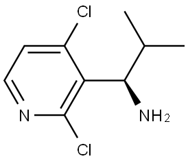 (1R)-1-(2,4-DICHLORO(3-PYRIDYL))-2-METHYLPROPYLAMINE Structure