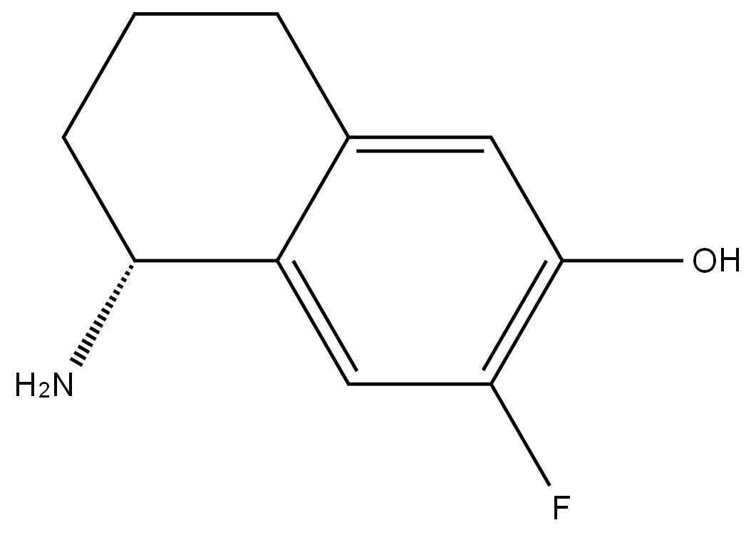 (R)-5-amino-3-fluoro-5,6,7,8-tetrahydronaphthalen-2-ol Structure