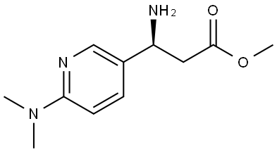 methyl (S)-3-amino-3-(6-(dimethylamino)pyridin-3-yl)propanoate 结构式