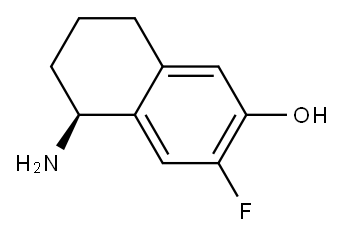 (S)-5-amino-3-fluoro-5,6,7,8-tetrahydronaphthalen-2-ol 结构式