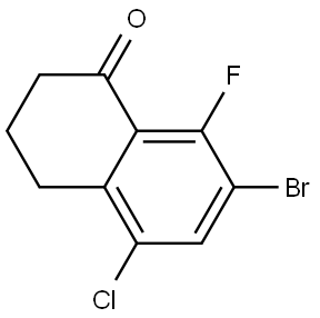 7-BROMO-5-CHLORO-8-FLUORO-1,2,3,4-TETRAHYDRONAPHTHALEN-1-ONE Structure