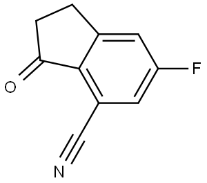 6-Fluoro-3-oxo-2,3-dihydro-1H-indene-4-carbonitrile Struktur