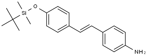 (E)-4-(4-((tert-butyldimethylsilyl)oxy)styryl)aniline Structure