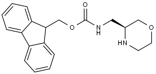 Carbamic acid, N-[(3S)-3-morpholinylmethyl]-, 9H-fluoren-9-ylmethyl ester Struktur
