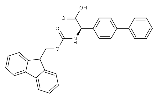 	(R)-2-((((9H-fluoren-9-yl)methoxy)carbonyl)amino)-2-([1,1'-biphenyl]-4-yl)acetic acid Struktur