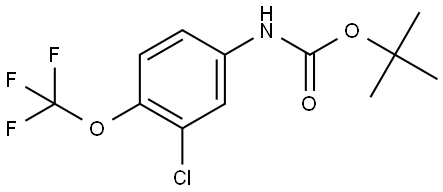 1,1-Dimethylethyl N-[3-chloro-4-(trifluoromethoxy)phenyl]carbamate Structure