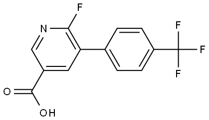 6-Fluoro-5-[4-(trifluoromethyl)phenyl]-3-pyridinecarboxylic acid 结构式
