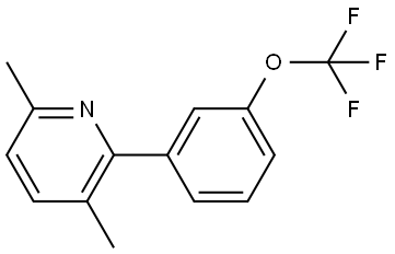 3,6-Dimethyl-2-[3-(trifluoromethoxy)phenyl]pyridine Struktur
