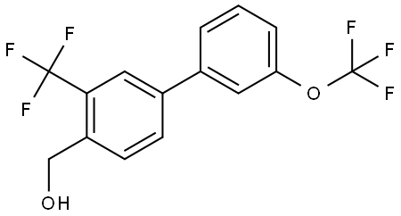 3'-(Trifluoromethoxy)-3-(trifluoromethyl)[1,1'-biphenyl]-4-methanol Structure