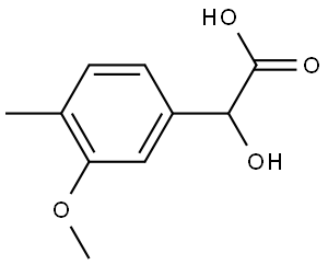 α-Hydroxy-3-methoxy-4-methylbenzeneacetic acid Structure