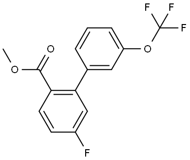 Methyl 5-fluoro-3'-(trifluoromethoxy)[1,1'-biphenyl]-2-carboxylate Structure