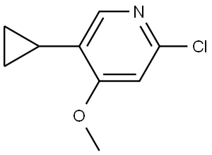 2-chloro-5-cyclopropyl-4-methoxypyridine 结构式