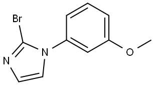 2-bromo-1-(3-methoxyphenyl)-1H-imidazole Struktur