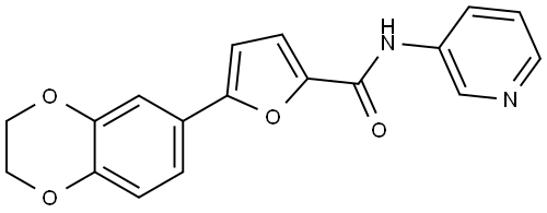 5-(2,3-Dihydrobenzo[b][1,4]dioxin-6-yl)-N-(pyridin-3-yl)furan-2-carboxamide Struktur
