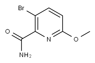 3-Bromo-6-methoxy-2-pyridinecarboxamide 结构式