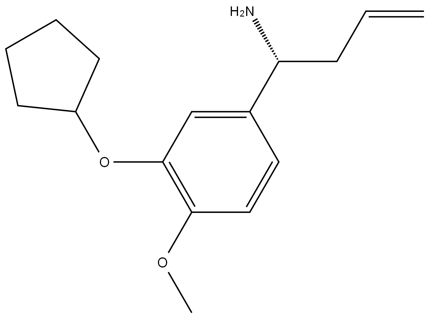 (1R)-1-(3-CYCLOPENTYLOXY-4-METHOXYPHENYL)BUT-3-ENYLAMINE Struktur
