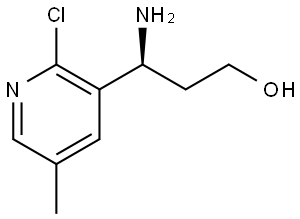 (3S)-3-AMINO-3-(2-CHLORO-5-METHYL (3-PYRIDYL))PROPAN-1-OL 结构式