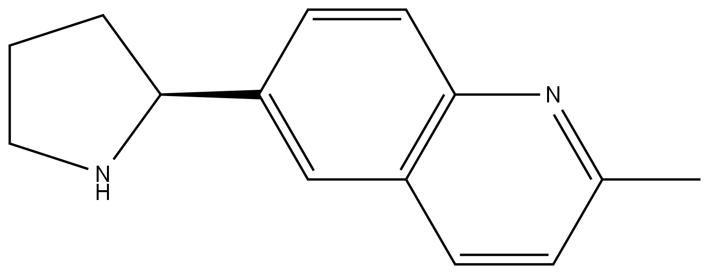 (S)-2-methyl-6-(pyrrolidin-2-yl)quinoline Structure