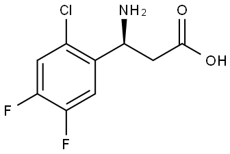 (3S)-3-AMINO-3-(2-CHLORO-4,5-DIFLUOROPHENYL)PROPANOIC ACID Structure