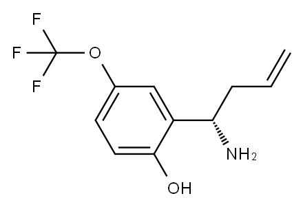 2-((1S)-1-AMINOBUT-3-ENYL)-4-(TRIFLUOROMETHOXY)PHENOL 结构式