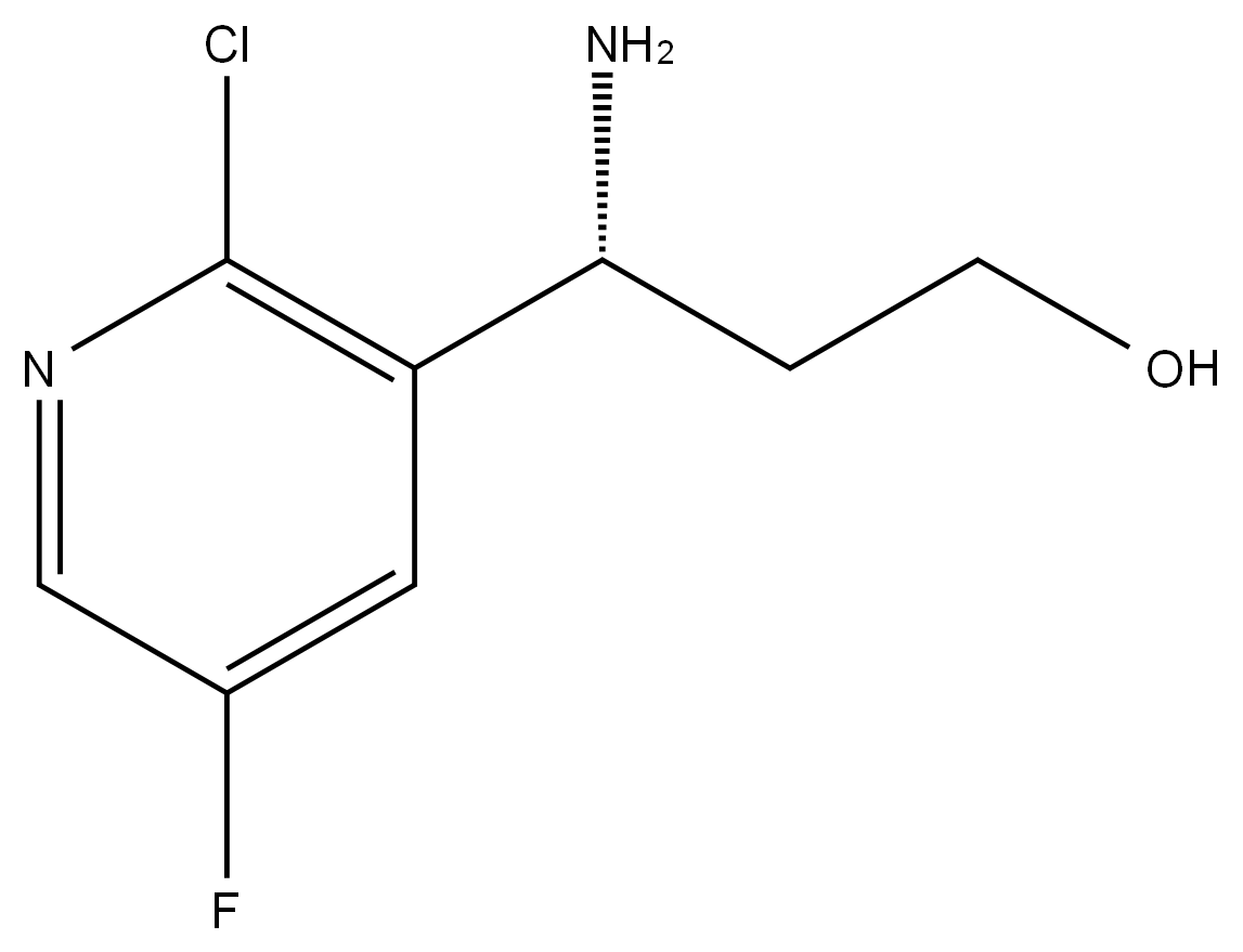 (3R)-3-AMINO-3-(2-CHLORO-5-FLUORO(3-PYRIDYL))PROPAN-1-OL Structure