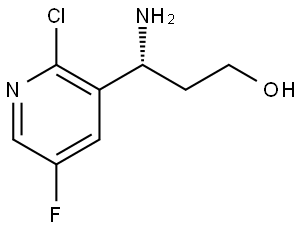 (3R)-3-AMINO-3-(2-CHLORO-5-FLUORO(3-PYRIDYL))PROPAN-1-OL 结构式