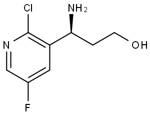 (3S)-3-AMINO-3-(2-CHLORO-5-FLUORO(3-PYRIDYL))PROPAN-1-OL 结构式