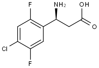 (3S)-3-AMINO-3-(4-CHLORO-2,5-DIFLUOROPHENYL)PROPANOIC ACID Structure
