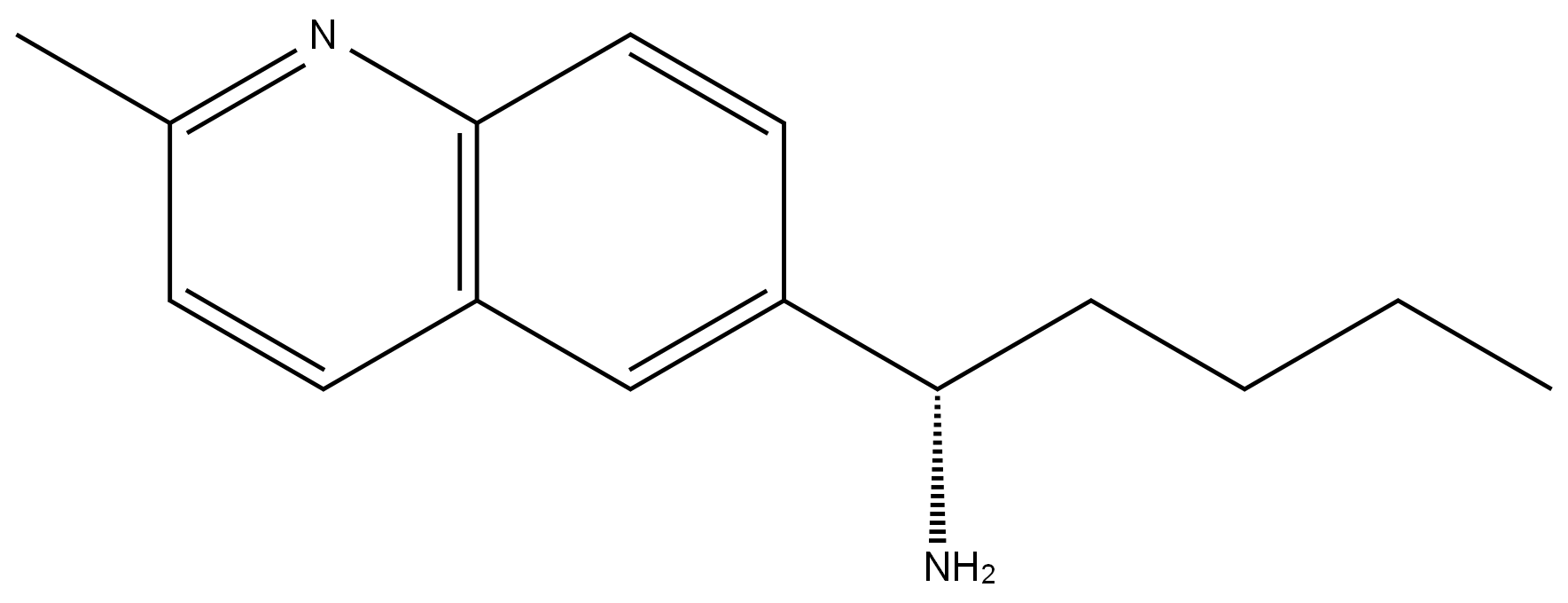 (1S)-1-(2-METHYL (6-QUINOLYL))PENTYLAMINE 结构式
