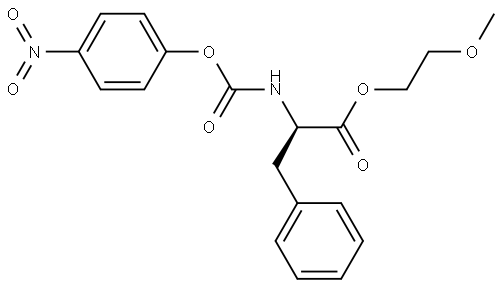 (R)-2-Methoxyethyl 2-(((4-nitrophenoxy)carbonyl)amino)-3-phenylpropanoate Struktur