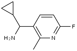 CYCLOPROPYL(6-FLUORO-2-METHYLPYRIDIN-3-YL)METHANAMINE 结构式