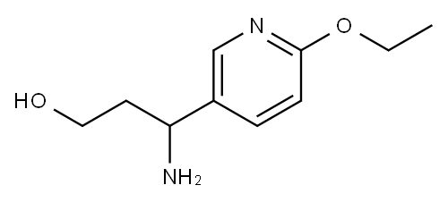3-AMINO-3-(6-ETHOXY(3-PYRIDYL))PROPAN-1-OL,1270331-04-8,结构式