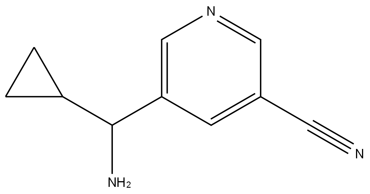 5-(AMINOCYCLOPROPYLMETHYL)PYRIDINE-3-CARBONITRILE 结构式
