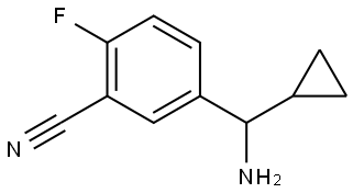 5-[AMINO(CYCLOPROPYL)METHYL]-2-FLUOROBENZONITRILE Structure