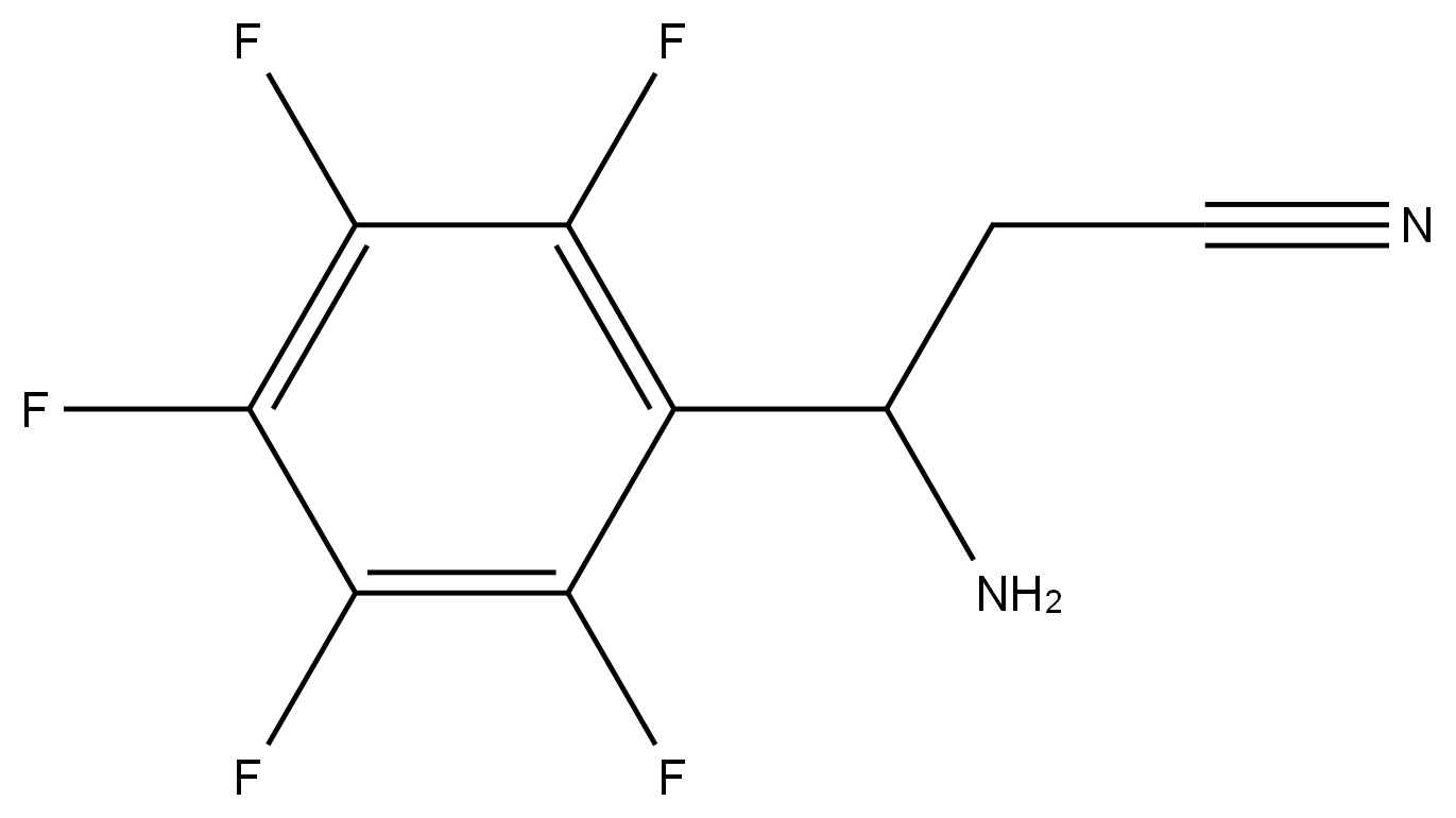 3-AMINO-3-(2,3,4,5,6-PENTAFLUOROPHENYL)PROPANENITRILE Structure