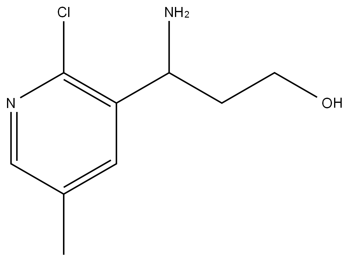 3-AMINO-3-(2-CHLORO-5-METHYL (3-PYRIDYL))PROPAN-1-OL Structure