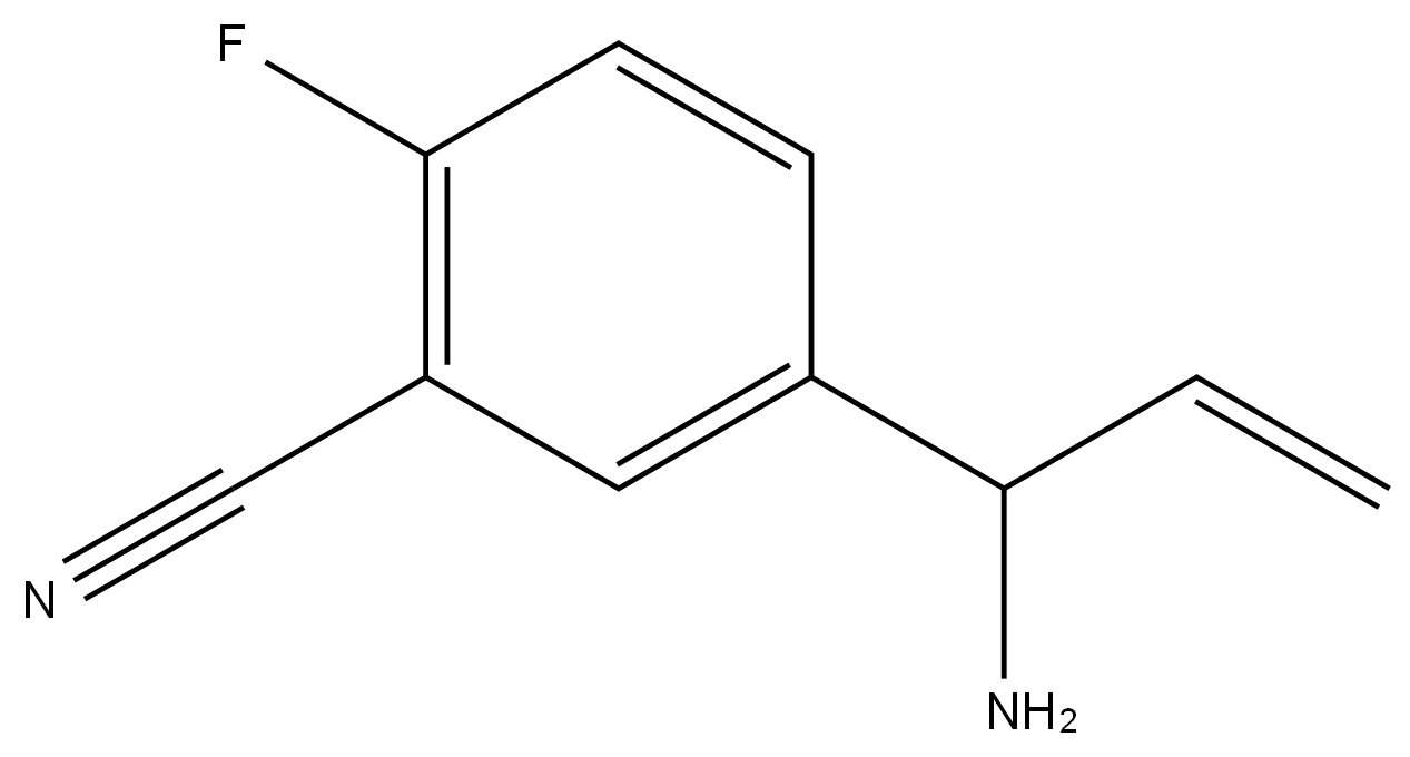 5-(1-AMINOPROP-2-EN-1-YL)-2-FLUOROBENZONITRILE Structure