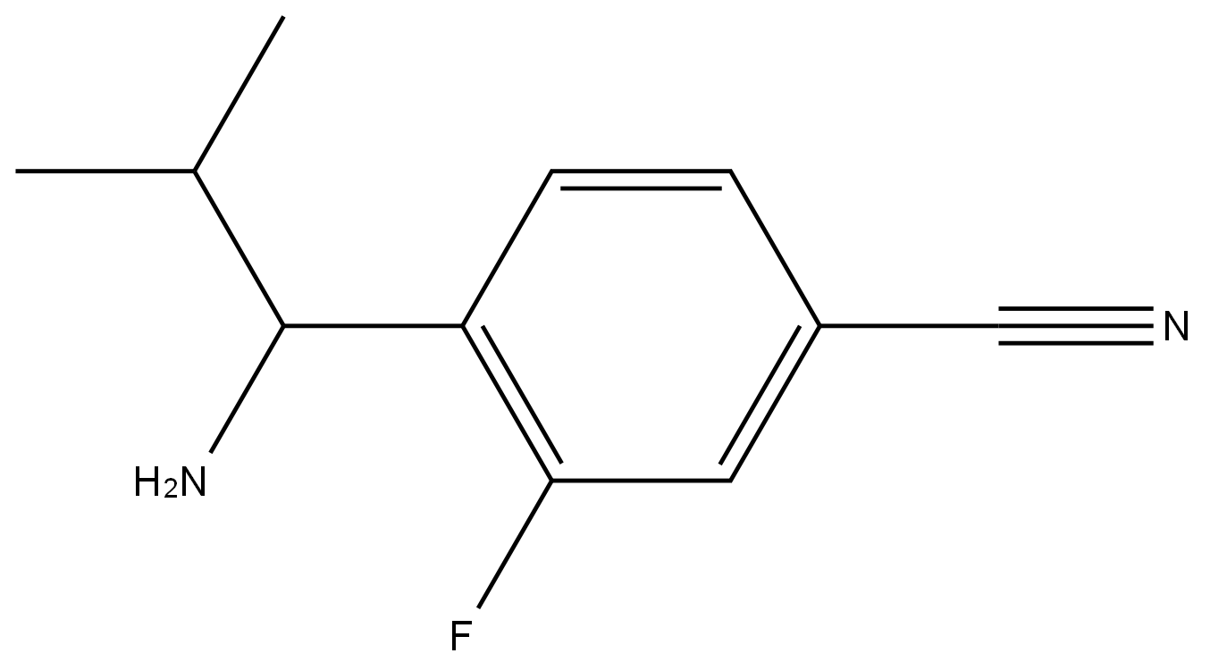 4-(1-AMINO-2-METHYLPROPYL)-3-FLUOROBENZENECARBONITRILE Structure