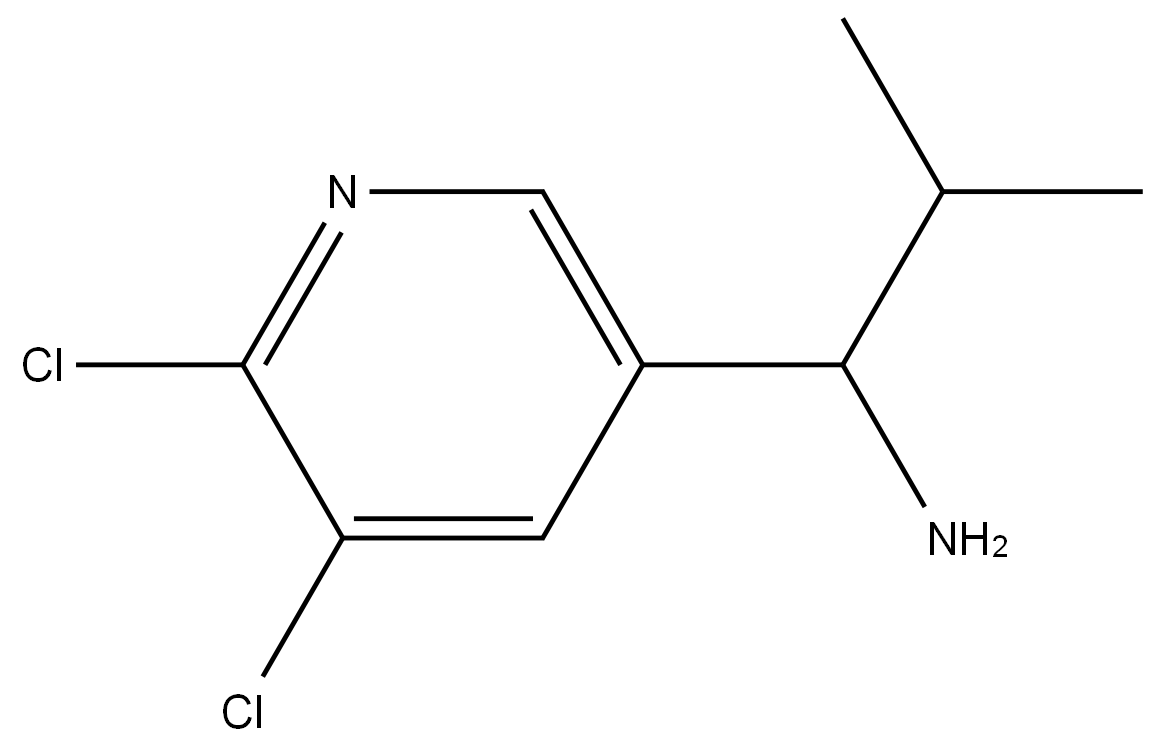 1-(5,6-DICHLORO(3-PYRIDYL))-2-METHYLPROPYLAMINE 结构式