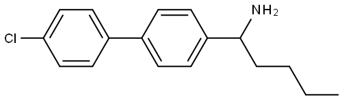 1-[4-(4-CHLOROPHENYL)PHENYL]PENTYLAMINE Structure